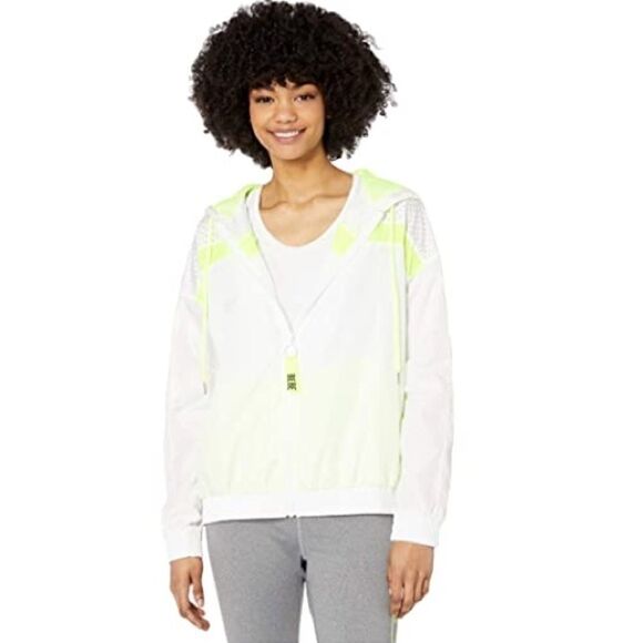 Bebe Neon Yellow Sport Perforated Jacket - Picture 1 of 13